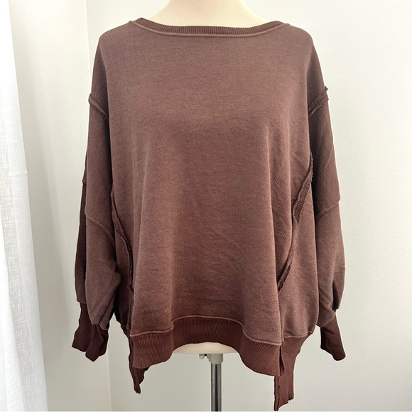 ☀️NEW Free People We The Free Camden Pullover. Chocolate Brown. Size: XS - Picture 5 of 12